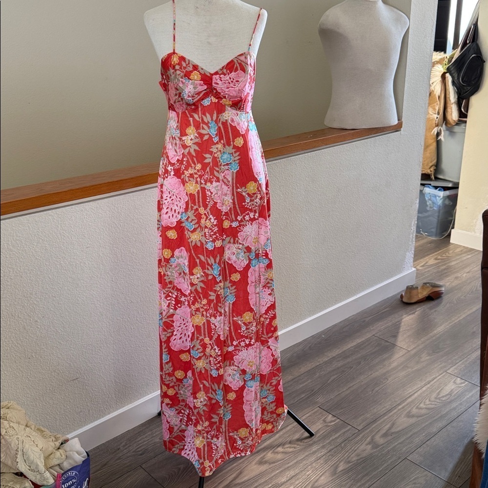 Vintage vanity fair floral nightgown dress size 34